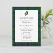 Uitnodiging tot weduwschap met Tartan (Staand voorkant)