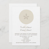 Uitnodiging tot weduwschap met zanddollar (Voorkant / Achterkant)