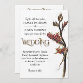 Uitnodiging tot weduwschap op Nieuw-Zeelandse vlas (Voorkant / Achterkant)