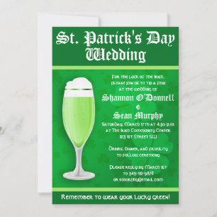 Uitnodiging tot weduwschap op St. Patrick's Day