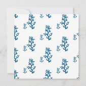 Uitnodiging tot weduwschap op zeezand | Navy Blue (Achterkant)