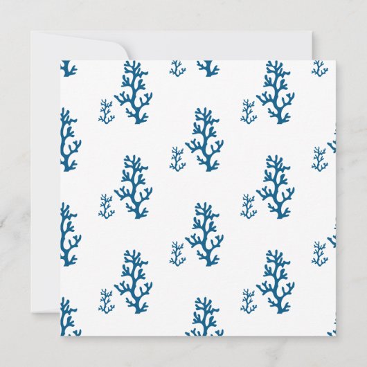 Uitnodiging tot weduwschap op zeezand | Navy Blue (Achterkant)