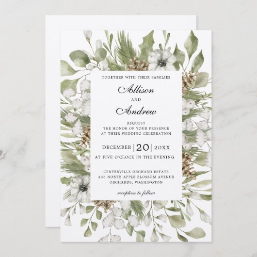 Uitnodiging tot weduwschap over bosbouw (Voorkant / Achterkant)