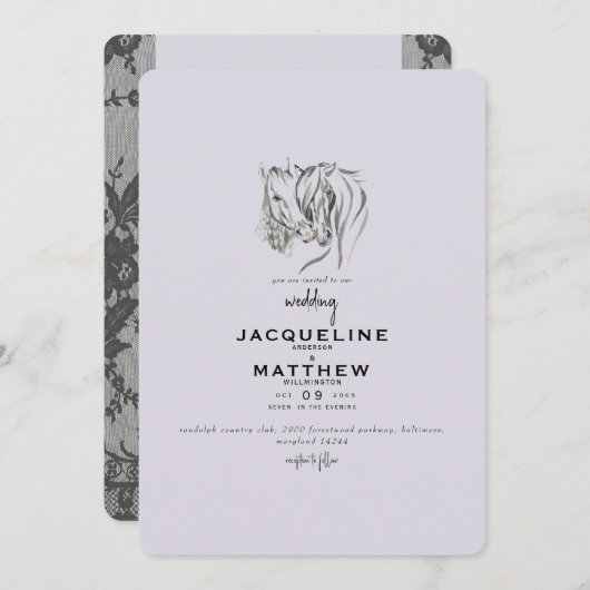 Uitnodiging tot weduwschap over  liefde en ras (Voorkant / Achterkant)