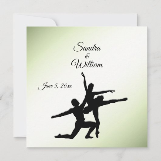 Uitnodiging tot weduwschap over liefdevolle groene (Achterkant)