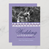 Uitnodiging tot weduwschap over lila liefdesfamili (Voorkant / Achterkant)