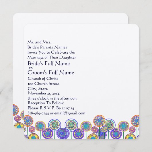 Uitnodiging tot weduwschap over nieuwe vormen van  (Voorkant / Achterkant)