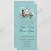  uitnodiging tot weduwschap over Tortelduifjes (Voorkant / Achterkant)