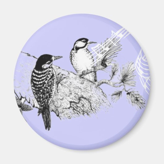 uitnodiging tot weduwschap over Tortelduifjes Magneet (Voorkant)