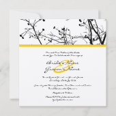 Uitnodiging tot weduwschap rond de zwarte en witte (Voorkant)