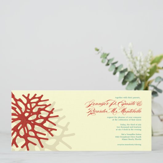 Uitnodiging tot weduwschap rond koraal in de Oostz (Staand voorkant)