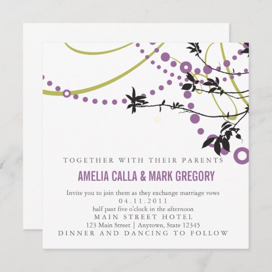 Uitnodiging tot weduwschap tussen burgse tuinen in (Voorkant / Achterkant)