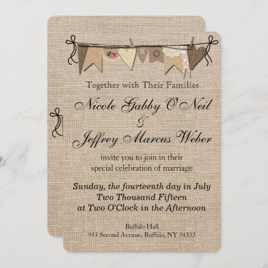 Uitnodiging tot weduwschap tussen buurlanden in Oo (Voorkant / Achterkant)