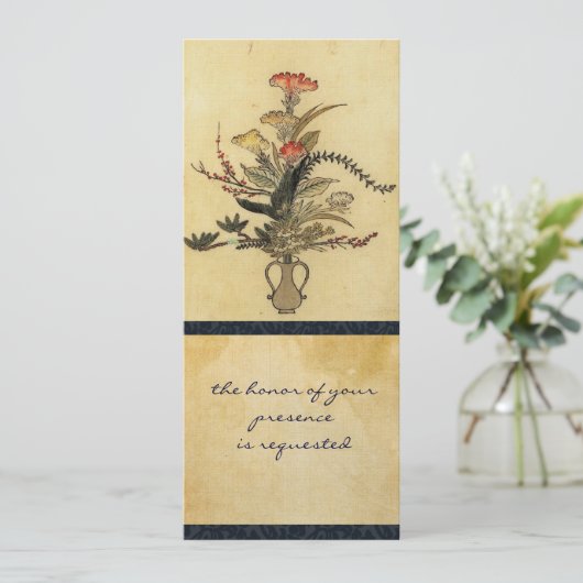  uitnodiging tot weduwschap tussen de Japanse parc (Staand voorkant)