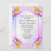 Uitnodiging tot weduwschap tussen mooie Vloertuine (Voorkant)