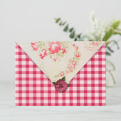 Uitnodiging tot weduwschap tussen Rozen (Staand voorkant)