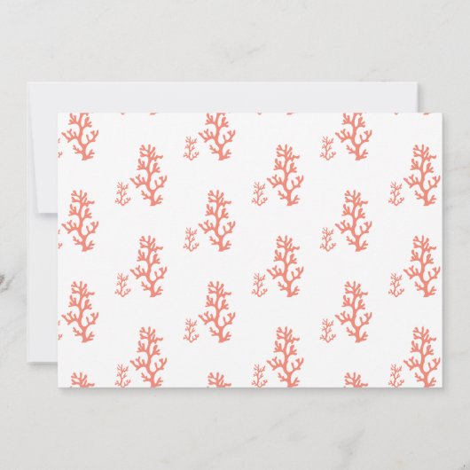 Uitnodiging tot weduwschap tussen Turquoise Coral  (Achterkant)