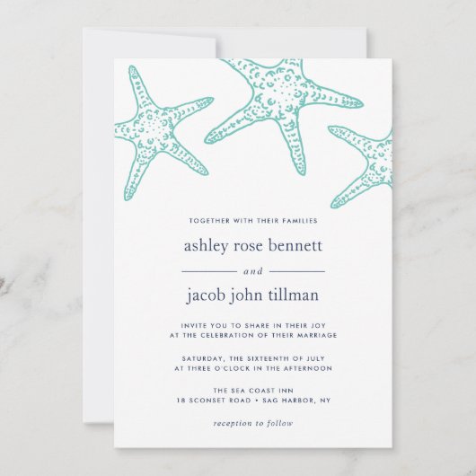 Uitnodiging tot weduwschap tussen Turquoise en Nav (Voorkant)