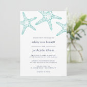 Uitnodiging tot weduwschap tussen Turquoise en Nav (Staand voorkant)