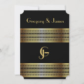 Uitnodiging tot weduwschap tussen zwarte en gouden (Voorkant)