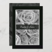 Uitnodiging tot weduwschap tussen zwarte en witte  (Voorkant / Achterkant)