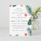 Uitnodiging tot weduwschap van Coconut Leaf (Staand voorkant)