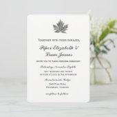 Uitnodiging tot weduwschap van Maple Leaf (Staand voorkant)