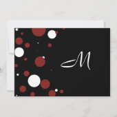 Uitnodiging tot weduwschap van zwarte en witte pok (Achterkant)