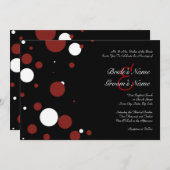 Uitnodiging tot weduwschap van zwarte en witte pok (Voorkant / Achterkant)