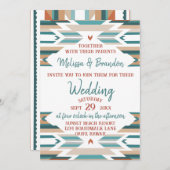 Uitnodiging tot western/Boho bruiloft (Voorkant / Achterkant)