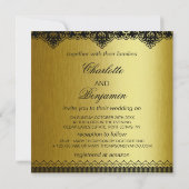 Uitnodiging tot -zwarte en goudweddenschappen (Achterkant)