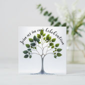 Uitnodiging Tree of Life Feestje (Staand voorkant)