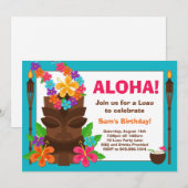 Uitnodiging Tropical Luau Party (Voorkant / Achterkant)
