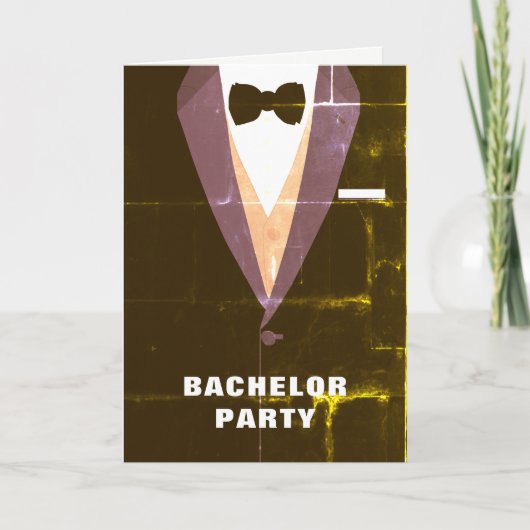  uitnodiging Tuxedo Bachelor (Voorkant)