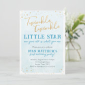Uitnodiging Twinkle Twinkle Little Star Feest (Staand voorkant)