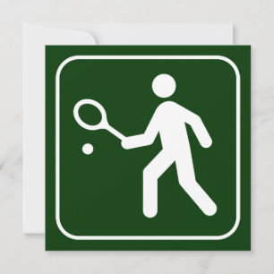 Uitnodiging uit het symbool Tennis