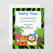 Uitnodiging uit te zenden aan de tijger en de heer (Voorkant / Achterkant)