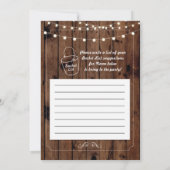 Uitnodiging uit tot uittredingspartij Rustic Bucke (Achterkant)