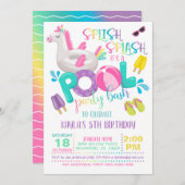 Uitnodiging Unicorn Pool (Voorkant / Achterkant)