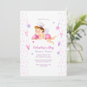 Uitnodiging Valentijnsdinerfeest (Staand voorkant)