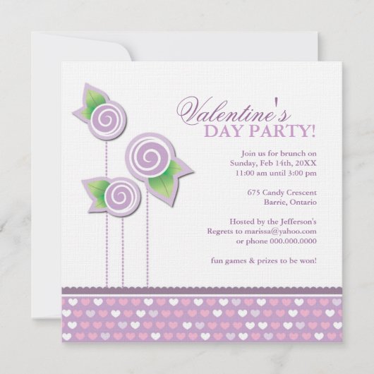 Uitnodiging Valentijnse partij (Voorkant)