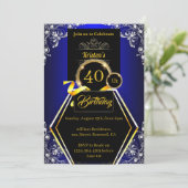 uitnodiging van 40e verjaardag (Staand voorkant)