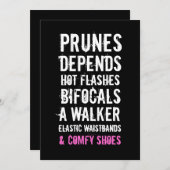 Uitnodiging van 40e verjaardag - Oude Folken (Voorkant / Achterkant)