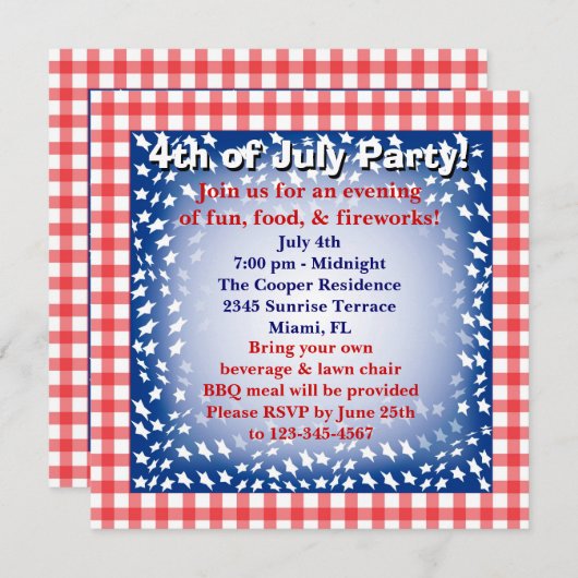 Uitnodiging van 4 juli (Voorkant / Achterkant)