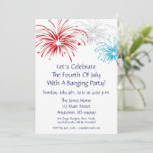 uitnodiging van 4 juli (Star Spangled Fireworks) (Staand voorkant)