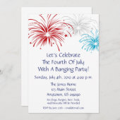 uitnodiging van 4 juli (Star Spangled Fireworks) (Voorkant / Achterkant)