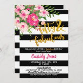 Uitnodiging van 50 en 500 dagen om een feestdag te (Voorkant / Achterkant)