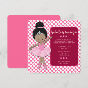 Uitnodiging van Afrikaanse Amerikaanse Ballerina B
