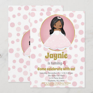 Uitnodiging van Afrikaanse prinses Girl Birthday