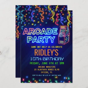 uitnodiging van Arcade Party